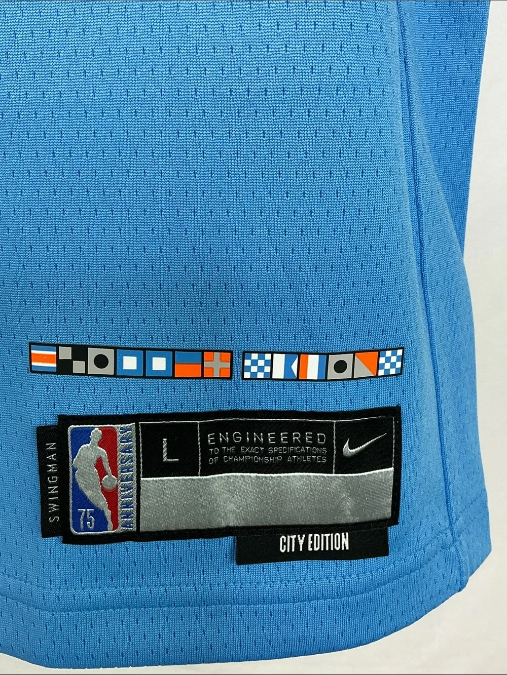 Nike LA Clippers Leonard #2 Basketball Jersey Blue, Orange & White Youth Size L